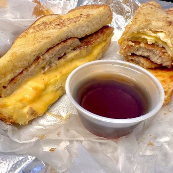 Lonestar Bakeshop - Sausage Egg & Cheese French Toast Sandwich - YUM! - Bakeries Near Me - HASKELL, New Jersey