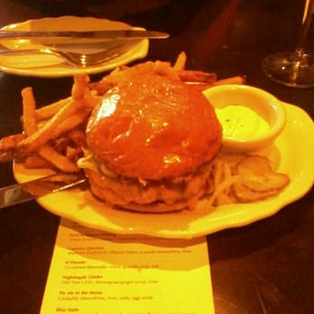 Nightingale - The nightingale burger. 4 year cheddar, tomato, herb aoli. - Cocktail Bars Near Me - Minneapolis, Minnesota