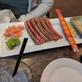 Hickory Tavern - Yummy tuna. Lightly seared with a delicious spice on edges.  Might be just salt and pepper but yummy. - Sports Bars Near Me - North Myrtle Beach, South Carolina