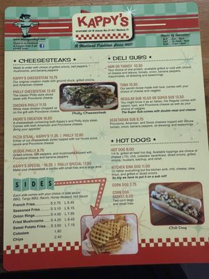 Menu photo 2 Kappy's Subs Maitland, FL Menu photo 2 Kappy's Subs Maitland, FL
