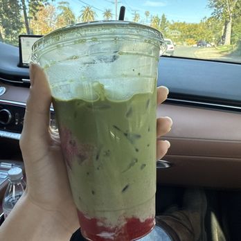 Piccadilly Grace - Iced Strawberry matcha - Coffee & Tea Near Me - South Pasadena, California
