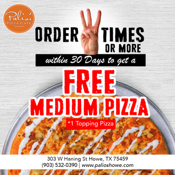 Palio's Pizza Cafe - Online Order Offer - Pizza Near Me - Howe, Texas Palio's Pizza Cafe - Online Order Offer - Pizza Near Me - Howe, Texas