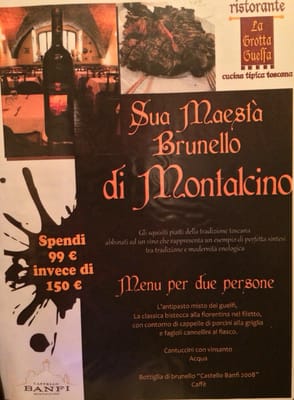 Menu photo 5 La Grotta Guelfa Florence, FI Menu photo 5 La Grotta Guelfa Florence, FI