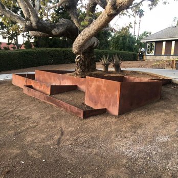 BK Customs - Planter box after rust patina - Metal Fabricators Near Me - Riverside, California