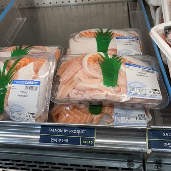 H Mart - Irvine Northpark - What a deal! Salmon belly is great for fish stews - Grocery Near Me - Irvine, California