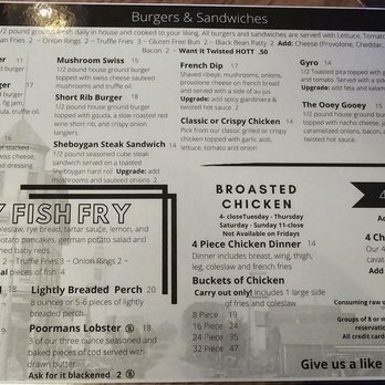 The Twisted Pair - Menu as of 2/15/2024 - New American Near Me - Kewaskum, Wisconsin