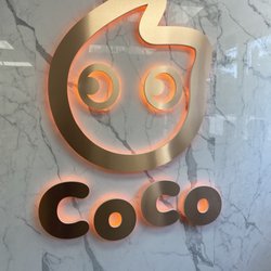 Coco Fresh Tea & Juice - Interior sign - so cute.