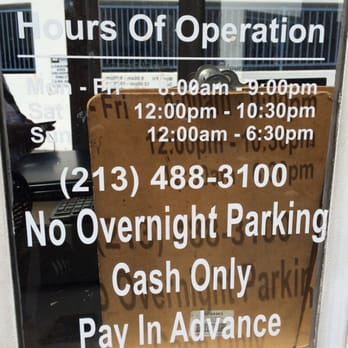 Standard Parking - Hours. - Parking Near Me - Los Angeles, California Standard Parking - Hours. - Parking Near Me - Los Angeles, California