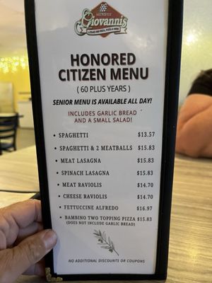 Menu photo 1 Giovanni's Pizza and Pasta Menifee, CA Menu photo 1 Giovanni's Pizza and Pasta Menifee, CA