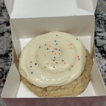 Crumbl - The Forum - Birthday cake cookie with few sprinkles (nothing like pictured or on display) - Bakeries Near Me - Selma, Texas