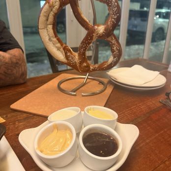 The Millers Tavern - The golden knot (pretzel) no mustard sauce - New American Near Me - Manchester, New Hampshire The Millers Tavern - The golden knot (pretzel) no mustard sauce - New American Near Me - Manchester, New Hampshire