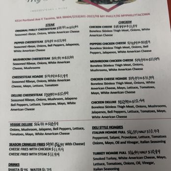 My Philly - Menu as of 8/10/26 - Cheesesteaks Near Me - Tacoma, Washington My Philly - Menu as of 8/10/26 - Cheesesteaks Near Me - Tacoma, Washington