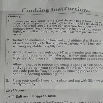 Salt Pepper & Oil - Detailed instructions correspond with the numbered ingredients. - Do-It-Yourself Food Near Me - Bellingham, Washington
