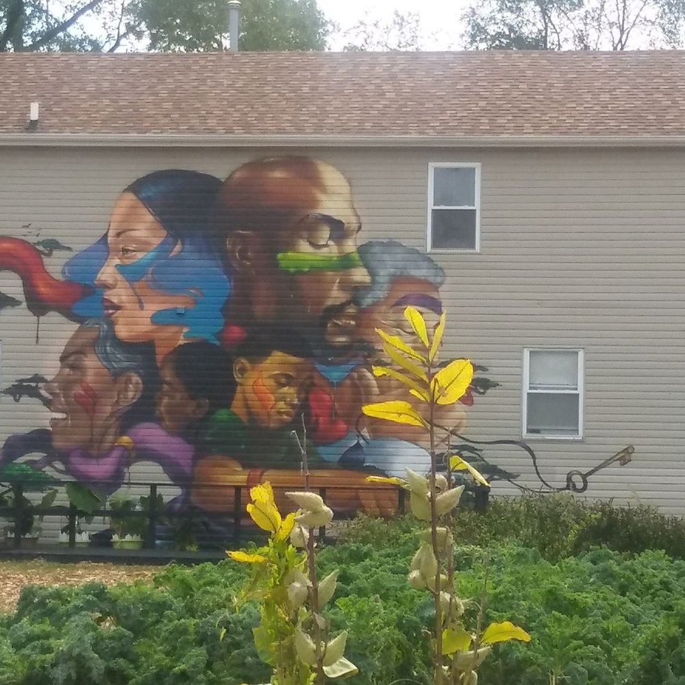 Sweetwater Foundation Farm - a house with a mural on the side of it - Farmers Market Near Me - Chicago, Illinois Sweetwater Foundation Farm - a house with a mural on the side of it - Farmers Market Near Me - Chicago, Illinois