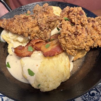 Tupelo Honey - Smothered Chicken* & Biscuits - Breakfast & Brunch Near Me - Raleigh, North Carolina