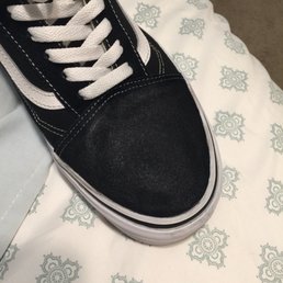 Scuff cover has acetone! Please don't use it, it may damage your shoe, and try to use water or stain repellant.
