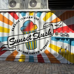 Sunset Slush - Mural at dusk!