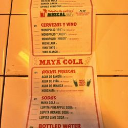 Tacombi - Menu
