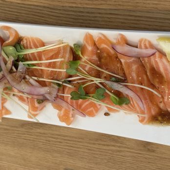 X-Fish Izakaya - Salmon Carpaccio - Sushi Bars Near Me - Brea, California X-Fish Izakaya - Salmon Carpaccio - Sushi Bars Near Me - Brea, California