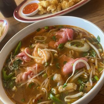 Pho Luck - Large Pho with beef tendon, shrimp and rare steak. Calamari for appetizer. Best Pho in town! - Vietnamese Near Me - Wellford, South Carolina Pho Luck - Large Pho with beef tendon, shrimp and rare steak. Calamari for appetizer. Best Pho in town! - Vietnamese Near Me - Wellford, South Carolina