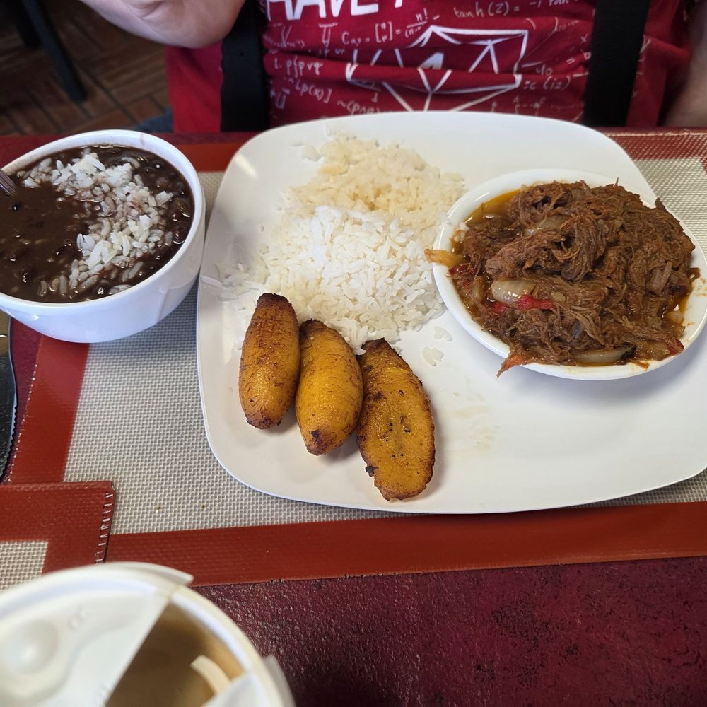 Cuban Delights Cafe - Ropa Villa black beans and rice sweet plantains and of course don't forget the Cafe Con Leche - Cuban Near Me - Lakeland, Florida Cuban Delights Cafe - Ropa Villa black beans and rice sweet plantains and of course don't forget the Cafe Con Leche - Cuban Near Me - Lakeland, Florida