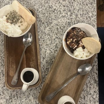 Perets Dessert & Coffee Bar - Chai Latte and Turtle Affogatos - Desserts Near Me - Oklahoma City, Oklahoma