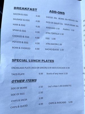 Menu photo 2 Micaela's On The Go Midland, TX