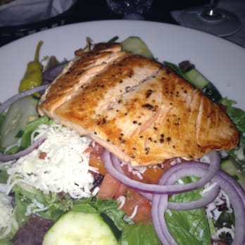 Aces Bar & Grill - Grilled salmon on a house salad yum - Sports Bars Near Me - Las Vegas, Nevada Aces Bar & Grill - Grilled salmon on a house salad yum - Sports Bars Near Me - Las Vegas, Nevada