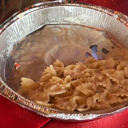 Jalepeno alfredo with bowtie pasta (in a takeout container). Yes, this was $15 before tip, and no, not a single bite was taken. Jalepeno alfredo with bowtie pasta (in a takeout container). Yes, this was $15 before tip, and no, not a single bite was taken.