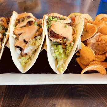 Sculley's - Mahi Mahi Tacos with Kettle Chips - Seafood Near Me - Madeira Beach, Florida Sculley's - Mahi Mahi Tacos with Kettle Chips - Seafood Near Me - Madeira Beach, Florida