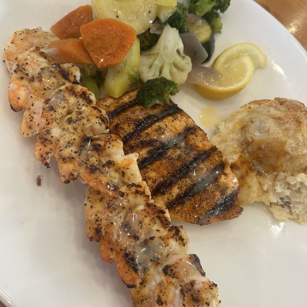Market Broiler - Orange - Create your own plate. I got Shrimp & salmon with steamed veggies & cheese potatoes as my sides. Delicious meal! Very flavorful - New American Near Me - Orange, California Market Broiler - Orange - Create your own plate. I got Shrimp & salmon with steamed veggies & cheese potatoes as my sides. Delicious meal! Very flavorful - New American Near Me - Orange, California