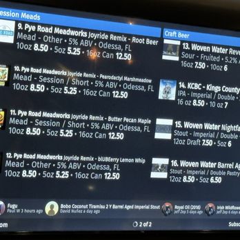 Pye Road Meadworks - Taps - Meaderies Near Me - Odessa, Florida Pye Road Meadworks - Taps - Meaderies Near Me - Odessa, Florida
