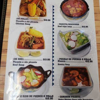 Taco Rico - a menu for a mexican restaurant - Mexican Near Me - Hyattsville, Maryland