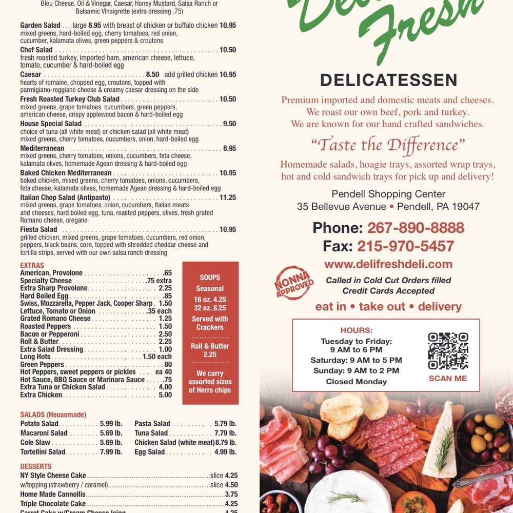 Deli Fresh Delicatessen - Menu - Delis Near Me - Penndel, Pennsylvania Deli Fresh Delicatessen - Menu - Delis Near Me - Penndel, Pennsylvania