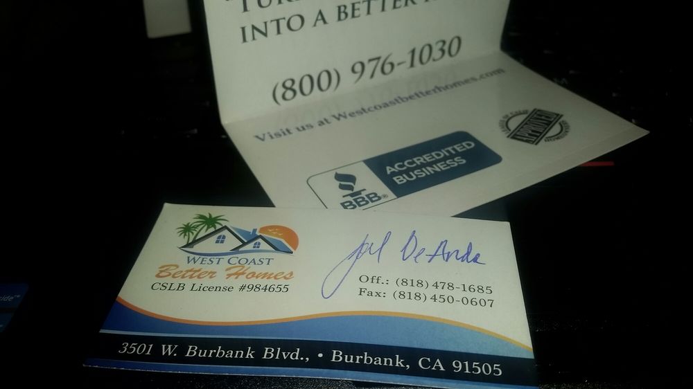 Slide of West Coast Better Homes