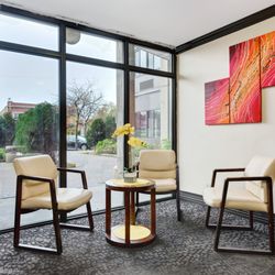 City View Multi Care Center - Lobby seating areas are bright and inviting.