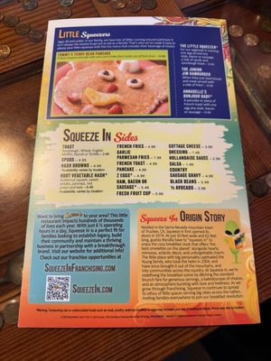Menu photo 2 Squeeze In Reno, NV Menu photo 2 Squeeze In Reno, NV