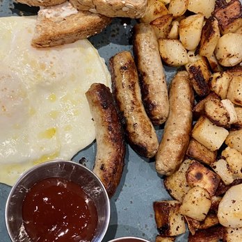 First Watch - Eggs over easy, turkey sausage and home potatoes - Breakfast & Brunch Near Me - Nashville, Tennessee First Watch - Eggs over easy, turkey sausage and home potatoes - Breakfast & Brunch Near Me - Nashville, Tennessee