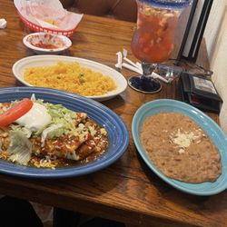 El Rodeo - Burrito Deluxe with Refried Beans and Mexican Rice