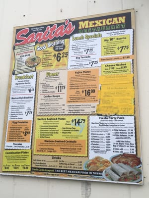 Menu photo 3 Sarita's Mexican Restaurant Marina, CA