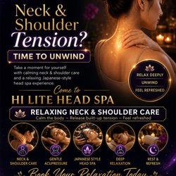 Relaxing neck & shoulder care and a calming Japanese-style head spa experience. Unwind, recharge, and feel refres