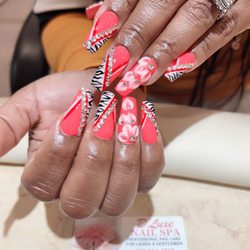 D’Luxe Nail Spa - Zebra print nails #zebranails #3Dnails ##houstonnails #dluxenailspa @dluxenailspa