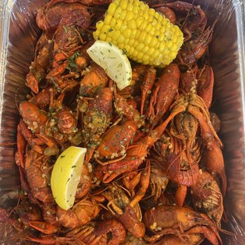 HappyRito Seafood - 3lb of crawfish w/ 2 order of corn - Cajun/Creole Near Me - Cedar Park, Texas HappyRito Seafood - 3lb of crawfish w/ 2 order of corn - Cajun/Creole Near Me - Cedar Park, Texas