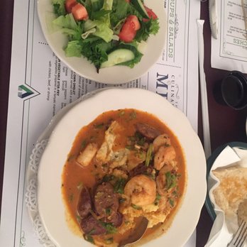 The Culinaire Café - Shrimp and grits enough for lunch and dinner.    Pumpkin cheesecake with pecan Carmelita's topping.   Also enough for another night. - Soup Near Me - Cumberland, Maryland