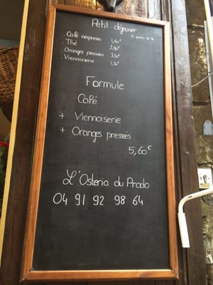 Menu photo 1 L'Osteria du Prado Marseille, 13 Menu photo 1 L'Osteria du Prado Marseille, 13