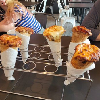 Coned Pizza - Cheese, Buffalo chicken, Alfredo chicken, pepperoni, bbq chicken - Food Trucks Near Me Coned Pizza - Cheese, Buffalo chicken, Alfredo chicken, pepperoni, bbq chicken - Food Trucks Near Me