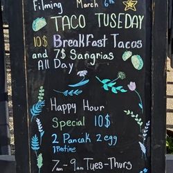 Breakfast Bar - This is an Outdoor Specials Board.  Photo taken April 5, 2026.
