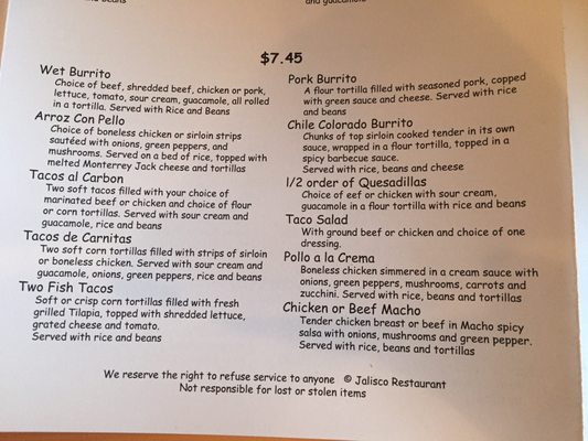 Menu photo 5 Jalisco Carroll, IA Menu photo 5 Jalisco Carroll, IA