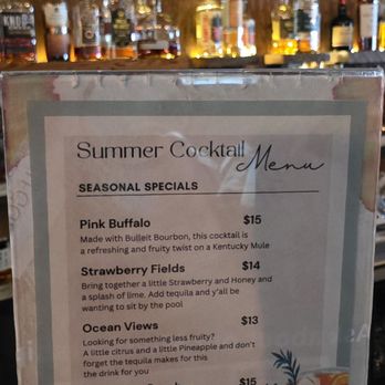 Bourbon Speaks - This years summer cocktail menu - Whiskey Bars Near Me - Salado, Texas