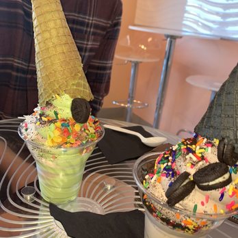 Fluffy Bear - Cookies and cream cup and matcha and cookies and cream cup - Ice Cream & Frozen Yogurt Near Me - Laguna Hills, California